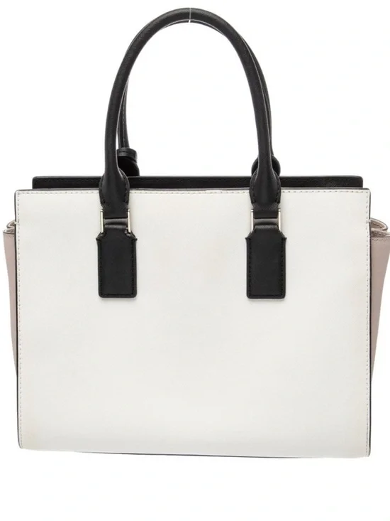 kate spade Two-Tone Black, White & Taupe Leather Tote - Picture 4 of 7